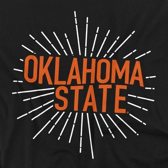 Official Oklahoma State University Burst Unisex Adult T-Shirt, Black, Medium - Picture 2 of 6